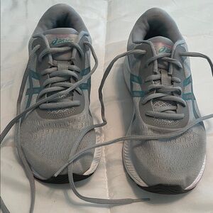 ASICS Women's Gray and Teal Sneakers